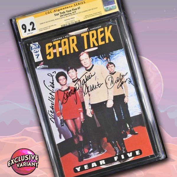 Star Trek: Year Five #7 IDW Publishing CGC Signature Series 9.2 Cast x4 Signed Nichols, Shatner, Takei, Koenig Hot on Sale