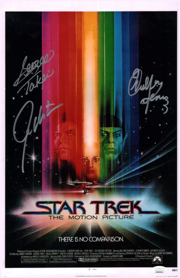 Star Trek: The Motion Picture 11x17 Photo Poster Cast x3 Signed Koenig Shatner Takei JSA Certified Autograph Sale - Image 2