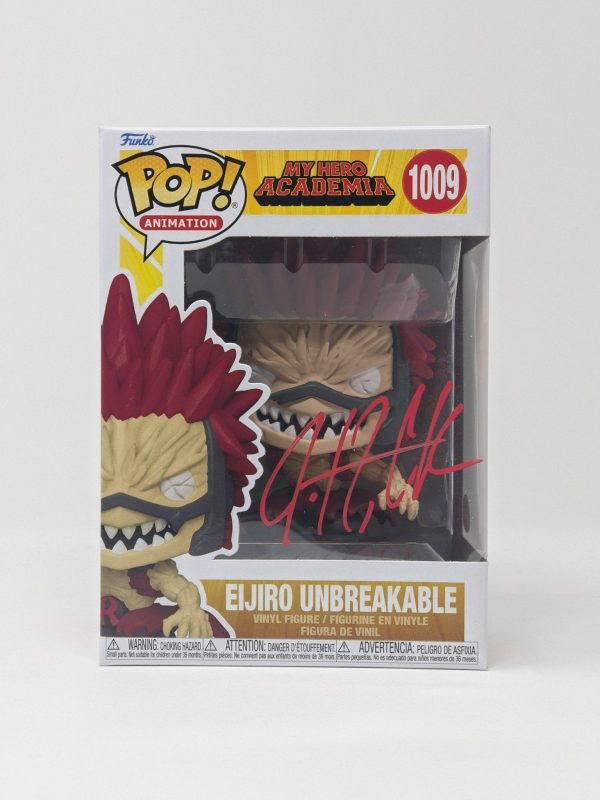 Justin Cook My Hero Academia Eijiro Unbreakable #1009 Signed Funko Pop JSA Certified Autograph Online now - Image 2