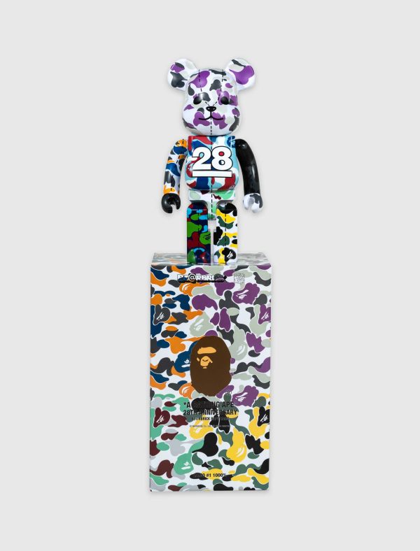A BATHING APE 28TH ANNIVERSARY CAMO #1 1000% BEARBRICK Online Sale