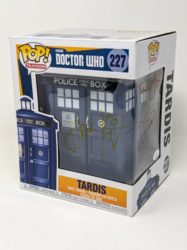 Doctor Who Tardis #227 Funko Pop Cast x3 Signed McGann, Kingston, Smith JSA Certified Autograph Online Sale