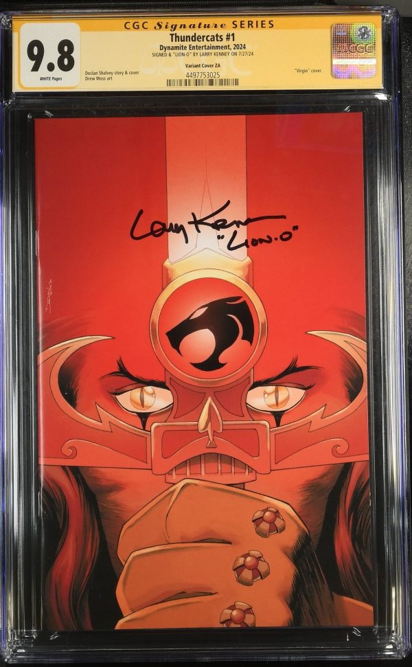 Thundercats #1 Variant Cover ZA Dynamite Comics CGC Signature Series 9.8 Signed Larry Kenney Hot on Sale