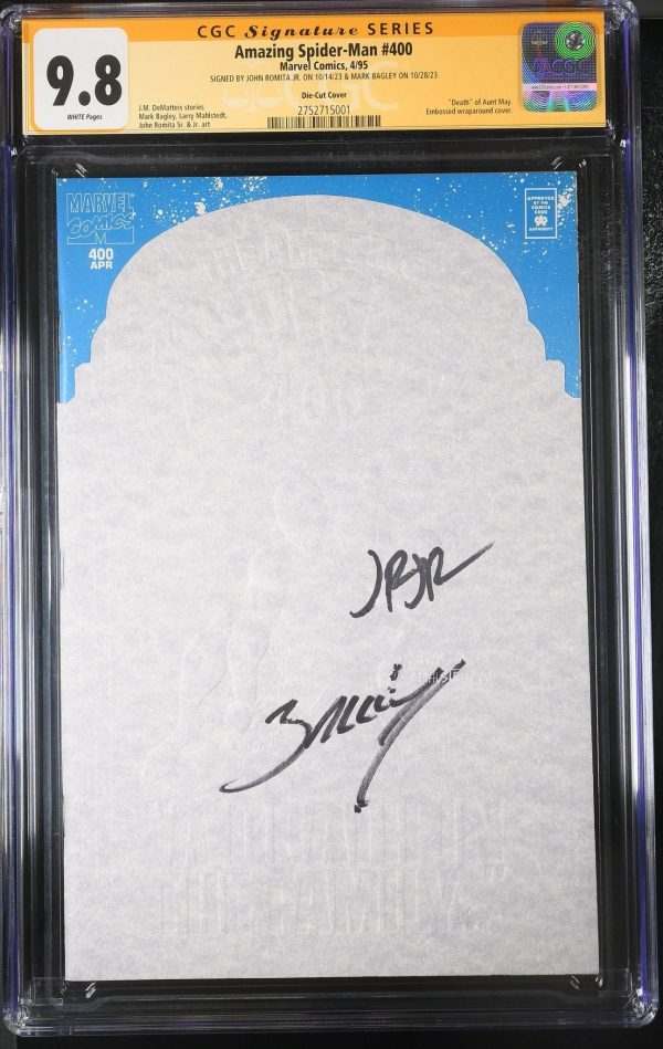 Amazing Spider-Man #400 Marvel Comics CGC Signature Series 9.8 Signed Mark Bagley, John Romita Jr. Discount - Image 5