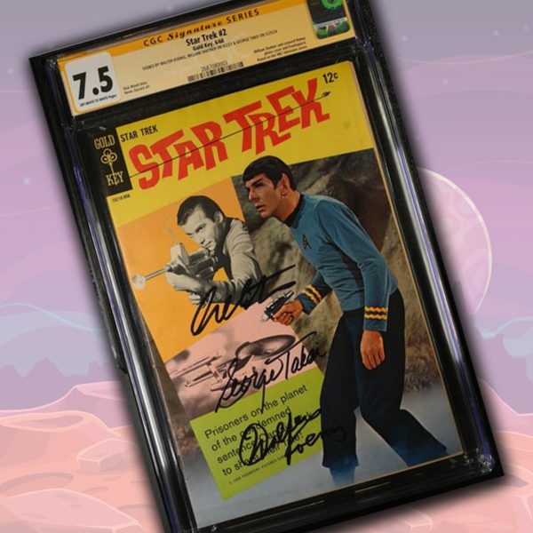 Star Trek #2 Gold Key CGC Signature Series 7.5 Cast x3 Signed Koenig, Shatner, Takei Fashion