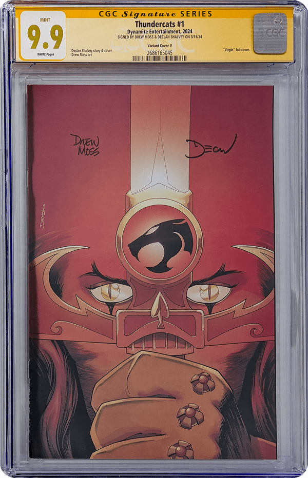 Thundercats #1 Variant Foil Cover V Dynamite Comics CGC Signature Series 9.9 MINT x2 Signed Moss, Shalvey Online now - Image 2
