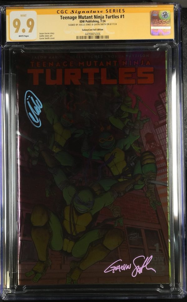 Teenage Mutant Ninja Turtles 2024 #1 Foil GalaxyCon Exclusive CGC Signature Series 9.9 x2 Joelle Jones, Gavin Smith Supply - Image 3