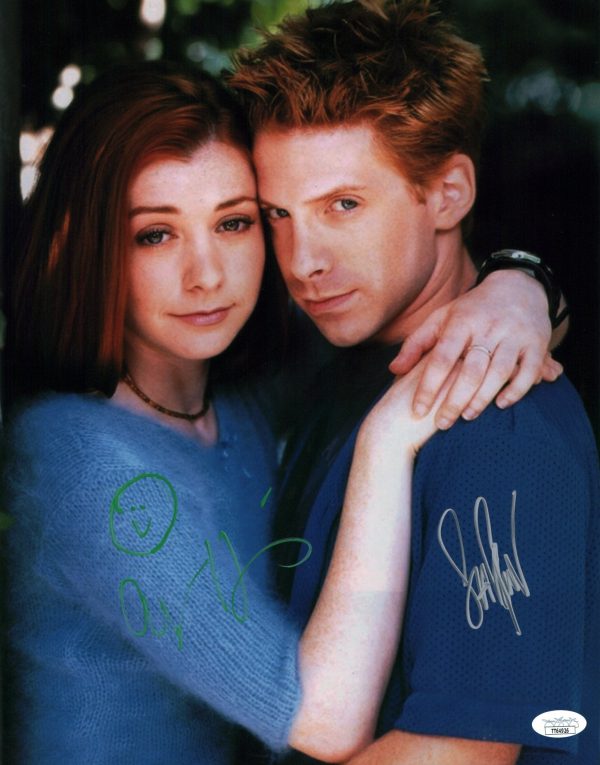 Buffy the Vampire Slayer 11x14 Photo Poster Cast x2 Signed Hannigan Green JSA Certified Autograph Online - Image 2