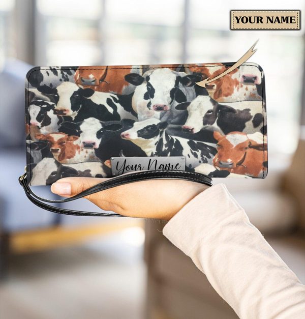Personalized Cow Clutch Purse, Personalized Gift for Farmers, Cow Lovers, Chicken Lovers - PU048PS06 Online now
