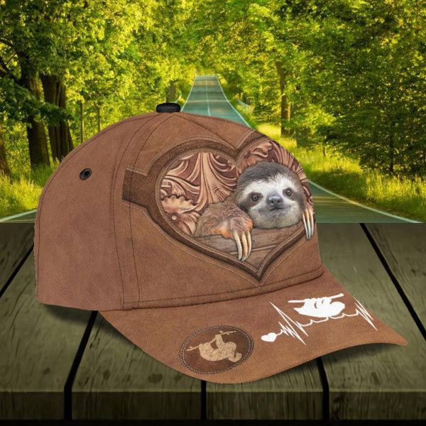 Personalized Sloth Classic Cap, Personalized Gift for Sloth Lovers - CP065PS06 on Sale - Image 3