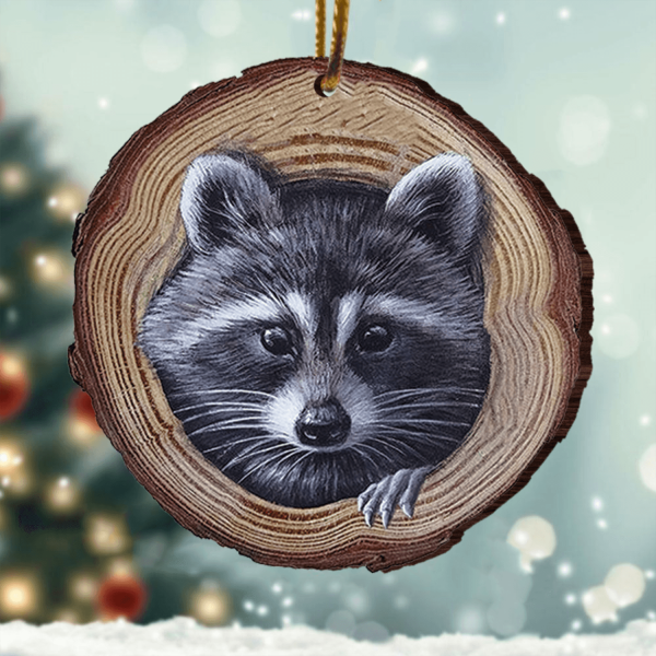 Raccoon Custom Shaped Ornament - WO012PA06 Fashion