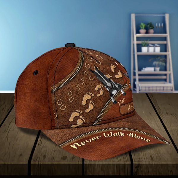 Horse Never Walk Alone Personalized Classic Cap, Personalized Gift for Horse Lovers - CP022PS08 Online now - Image 3