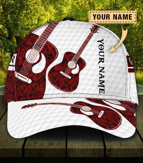 Personalized Guitar Classic Cap, Personalized Gift for Music Lovers, Guitar Lovers - CP1953PS For Sale