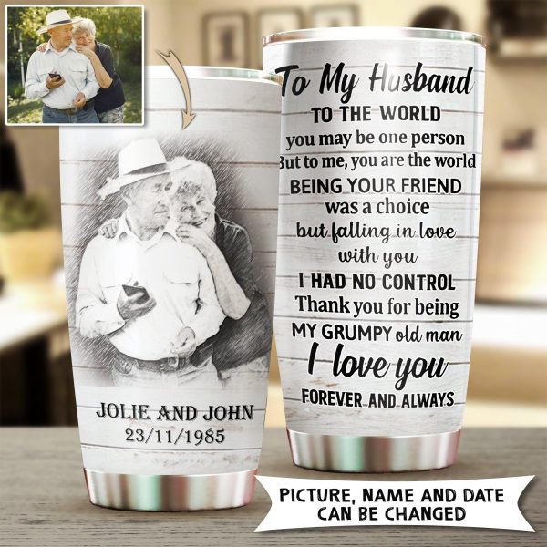 I Love You My Husband Personalized Tumbler, Personalized Gift for Couples, Husband, Wife, Parents, Lovers - TB324PS For Sale