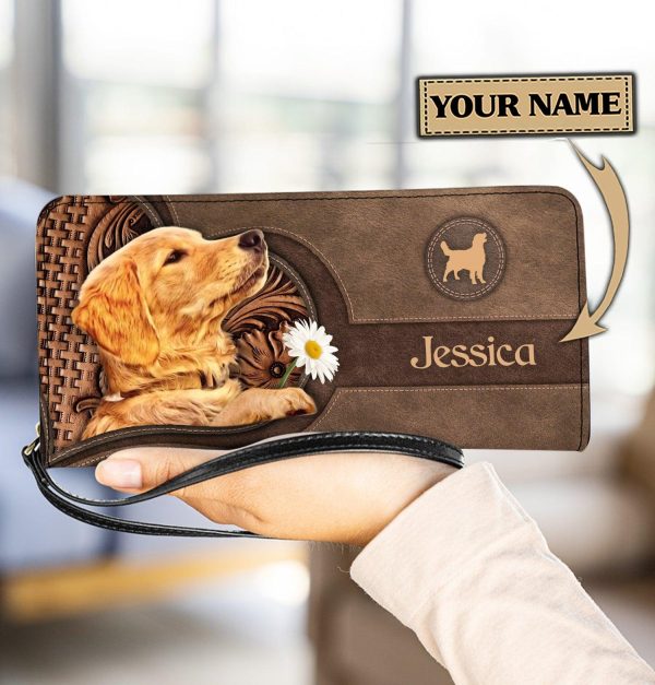 Personalized Golden Retriever Clutch Purse - PU1349PS For Cheap
