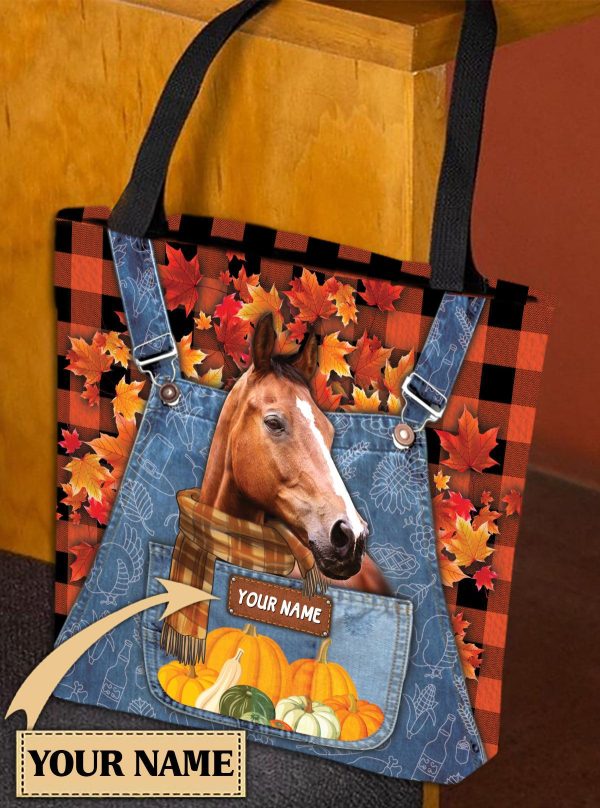 Personalized Horse All Over Tote Bag, Personalized Gift for Horse Lovers - TO027PS06 Cheap