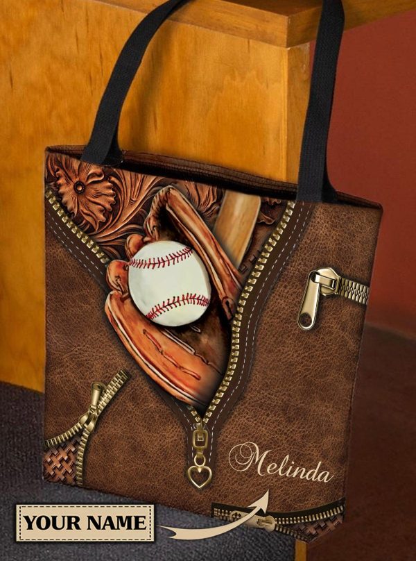 Personalized Baseball All Over Tote Bag - TO350PS Online Sale