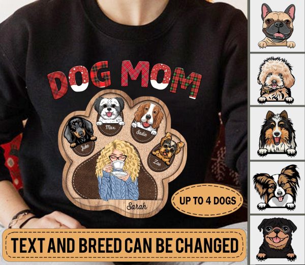 Dog Mom Personalized T-shirt, Personalized Gift for Dog Lovers, Dog Dad, Dog Mom - TS061PS05 For Discount