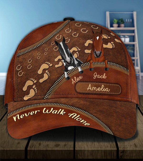 Horse Never Walk Alone Personalized Classic Cap, Personalized Gift for Horse Lovers - CP022PS08 Online now