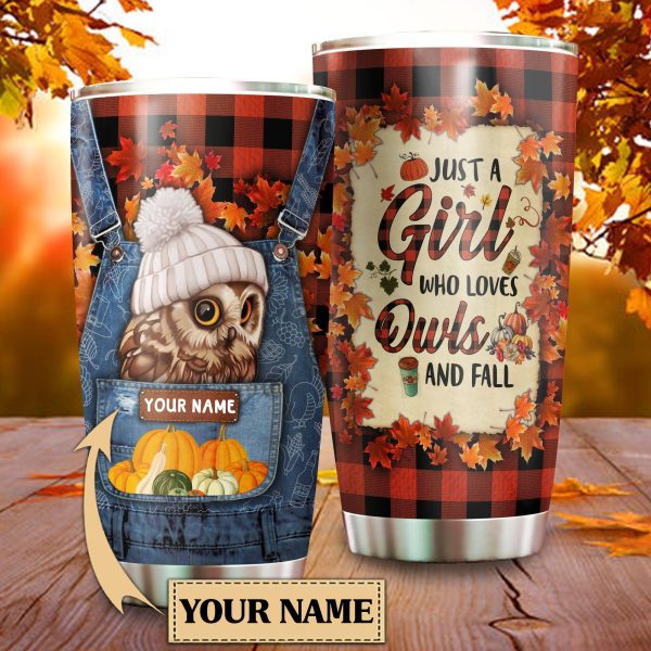 Personalized Owl Tumbler, Personalized Gift for Owl Lovers - TB005PS06 For Sale