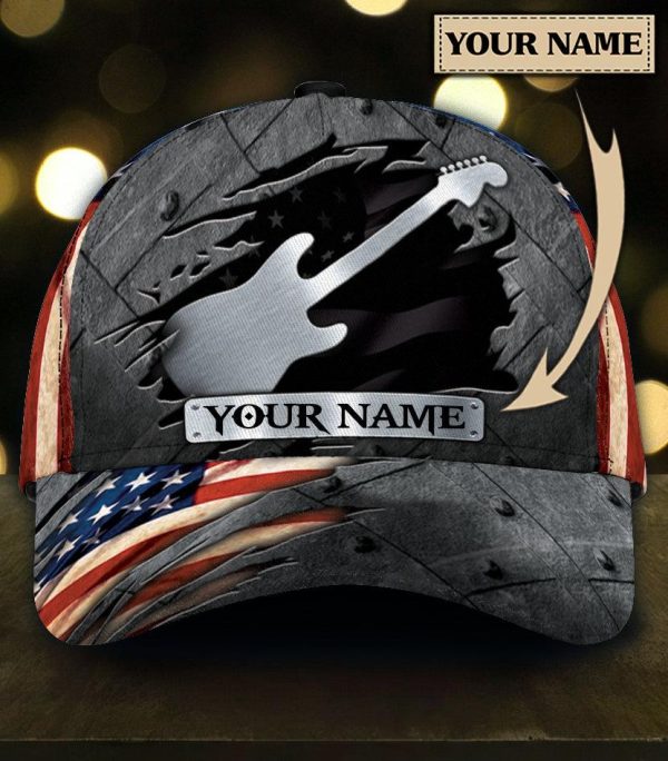 Personalized Guitar Classic Cap, Personalized Gift for Music Lovers, Guitar Lovers - CP2246PS Online Sale