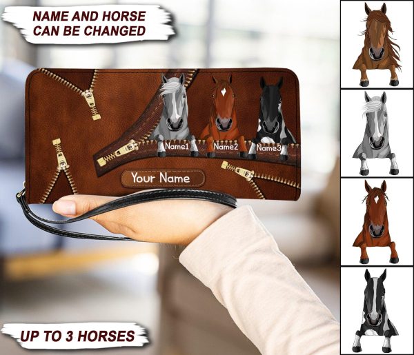 Horse Personalized Clutch Purse, Personalized Gift for Horse Lovers - PU003PS03 Online
