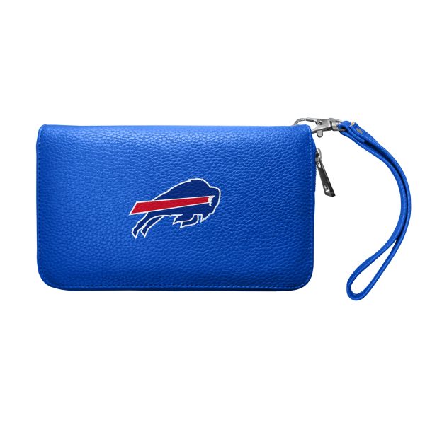 Buffalo Bills Zip Organizer Wallet Pebble - Royal Sale